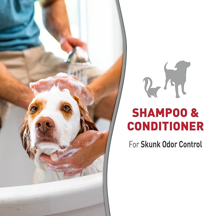 Nature's Miracle Skunk Odor Control Shampoo & Conditioner Lavender Scent, Odor Control Formula 32 Ounces (Pack of 2)