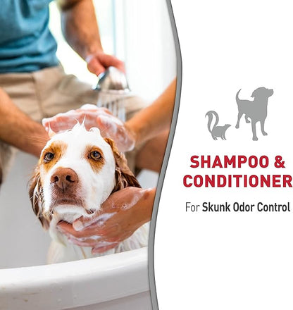 Nature's Miracle Skunk Odor Control Shampoo & Conditioner Lavender Scent, Odor Control Formula 32 Ounces (Pack of 2)