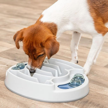 TRIXIE Slide & Feed Dog Activity Interactive Toy, Level 1 Food Puzzle Game, Brain Teasing Treat Dispenser, IQ and Mental Development Toy for Smart Dogs, Enrichment Toy for Boredom Busting