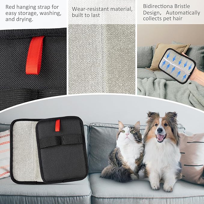 Obfuscate Pet Hair Removal Glove for Cats & Dogs,Reusable Electrostatic Pet Hair Remover Tool for Couch,Carpet,Car Seat