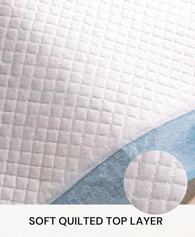 X-Large Puppy Pads, 50 Count, 23" W x 30" L,5 Layers, Training Pee Pads with Superb Absorption, Quick-Drying, Odor Neutralizer, Quilted Top Layer