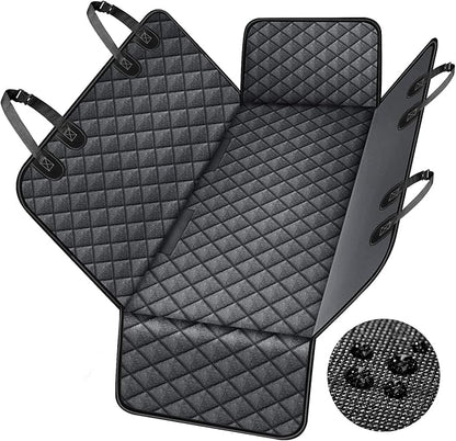 NESTROAD Dog Car Seat Cover for Back Seat,Waterproof & Scratchproof & Hammock for Dogs Backseat Protection,600D Heavy Duty Dog Seat Cover for Cars, Trucks and SUVs(Black,53"×57")