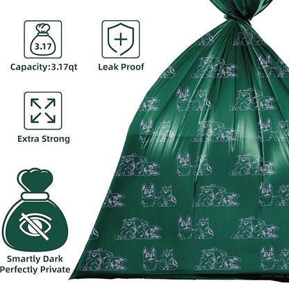 ATIFBOP Dog Poop Bags Rolls, Extra Thick and Leak-proof Poop Bag for Dogs, 270 Bags 18 Refill Rolls, Scented Waste Bag for Dog and Cat, Made form 65% Recycled Plastics