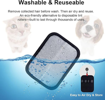 4PCS Electrostatic Pet Hair Removal Gloves Brush, 6.7x5.1 Reusable Static Remover for Cat Dog Hair, Grooming Glove for Couch, Furniture, Carpet, Car Seat, Fast Animal Fur Removal Mitt Tool
