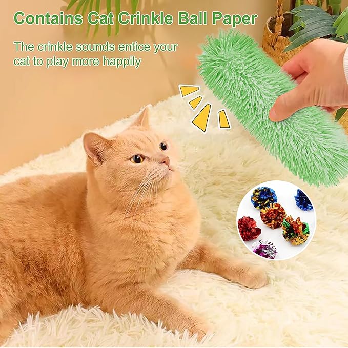 Rishoesu 3 Pcs Interactive Cat Toys Cat Pillows, Soft and Durable Crinkle Sound Catnip Toys, for Indoor Cats Funny Kitten Toys Exercise