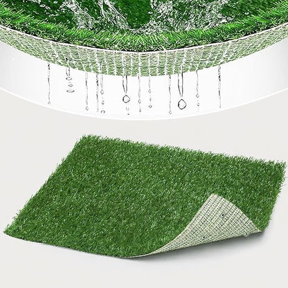 Replacement Artificial Grass for Dog Potty – 31.5" x 23.6" Large Fake Grass Pad, Quick-Dry Drainage Backing, Odor Control & UV Resistant, for Indoor/Outdoor Dog Potty Tray (Grass Only)