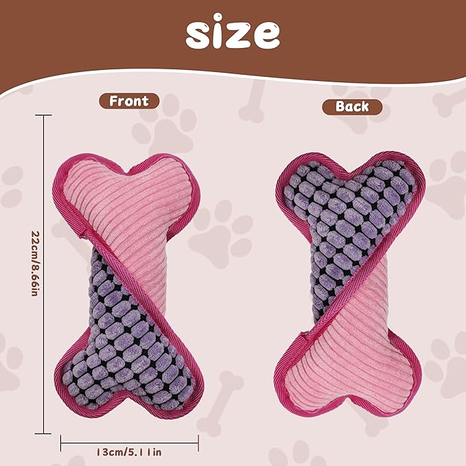 1PC Squeaky Dog Toys to Keep Them Busy Squeaky Dog Toys with Soft Fabric, for Small, Medium, and Large Dogs for Daily Interaction, Companion Training (Color: Blue)