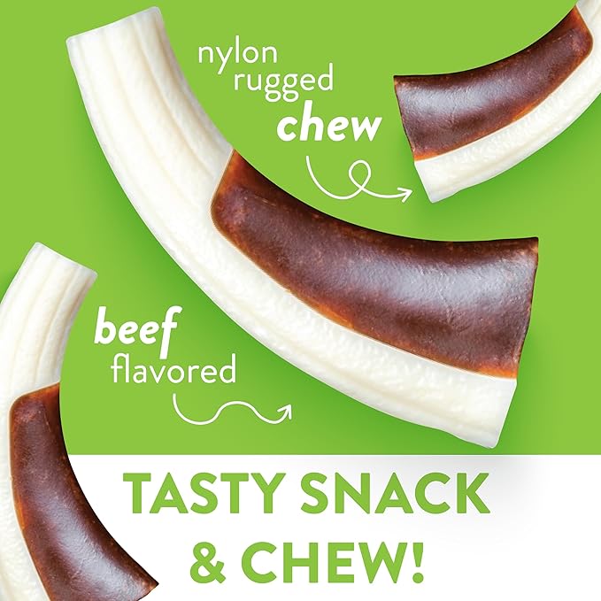 Spunky Pup Snack & Chew Antler Toy | Promotes Healthy Teeth & Gums | Puppy
