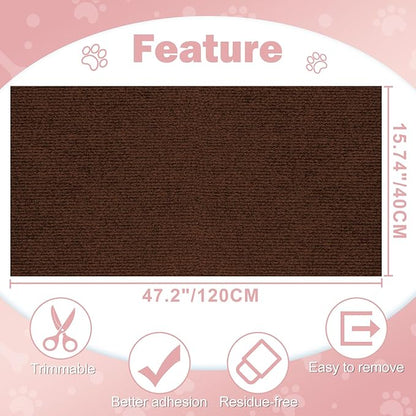 Cat Scratcher Pad,47.2"x15.8" Scratching Mat,Trimmable Anti Scratch Bed Couch Wall Corner Furniture Protector from Cat Claws,Easy Use for Cat Carpet/Door