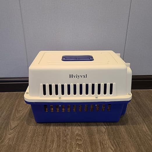Hviyvxl Pet crates - Durable hard-sided cat and dog cage with top handle, ventilated travel cage, convenient for veterinary examinations and travel
