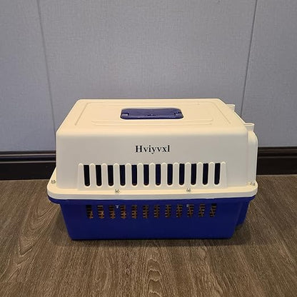 Hviyvxl Pet crates - Durable hard-sided cat and dog cage with top handle, ventilated travel cage, convenient for veterinary examinations and travel