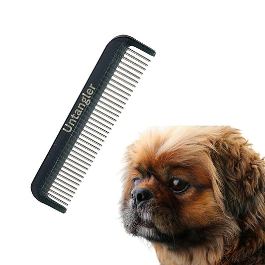 Pet Comb for easy mat removal (5", Smokey Black)