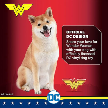 DC Comics for Pets Wonder Woman Dog Toy | Vinyl Squeaky Dog Toy, Plastic Dog Toy for All Dogs to Add to Dog Toy Bin | Wonder Woman Toy for Dogs | Officially Licensed Dog Toy