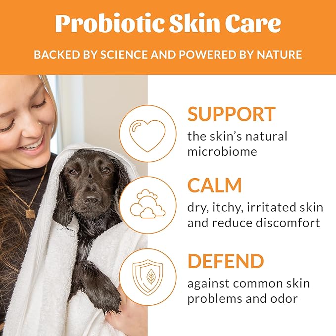 Skout’s Honor Probiotic Natural Dog Shampoo and Conditioner with Avocado Oil & Omega-3s, Gentle Puppy Shampoo, Hydrating Dog Conditioner, 97% Natural, Paraben & Sulfate-Free, Cruelty-Free, 16 oz