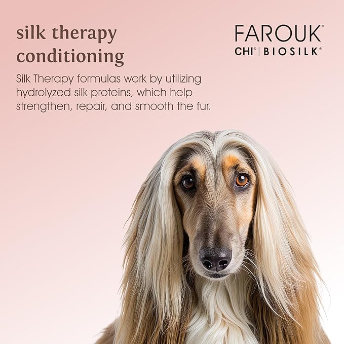 BioSilk for Dogs Silk Therapy Irresistible 2-in-1 Shampoo and Conditioner, Jasmine and Honey Scent, Hydrolyzed Silk Proteins, Paraben Free, pH Balanced for Dogs, Safe 8 Weeks+, 12 fl oz