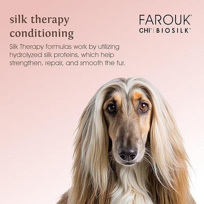 BioSilk for Dogs Silk Therapy Irresistible 2-in-1 Shampoo and Conditioner, Jasmine and Honey Scent, Hydrolyzed Silk Proteins, Paraben Free, pH Balanced for Dogs, Safe 8 Weeks+, 12 fl oz
