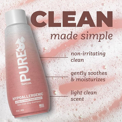 TropiClean Pure Puppy Shampoo, Hypoallergenic Dog Shampoo for Allergies & Sensitive Skin, Made in USA, Safe for Cats & Kittens, 22 oz.