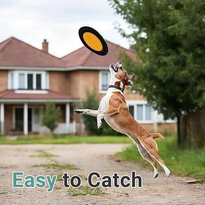 3 Packs Nylon Interactive Dog Flying Disc - Floating Dog Toys for Aggressive chewers - Water Toys for Dogs (Yellow and Green)
