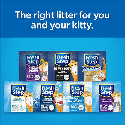 Fresh Step Light Weight Clumping Litter, Extra Strength Formula With Febreze Freshness, 15.4 lb. Box (Package May Vary)