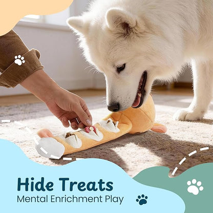 Nocciola Dog Squeak Toys 5pcs, Dog Toys to Keep Them Busy for Aggressive Chewers, Hide and Seek Crinkle Dog Toy for Large Dogs, Long Face Wild Animals Playground Series