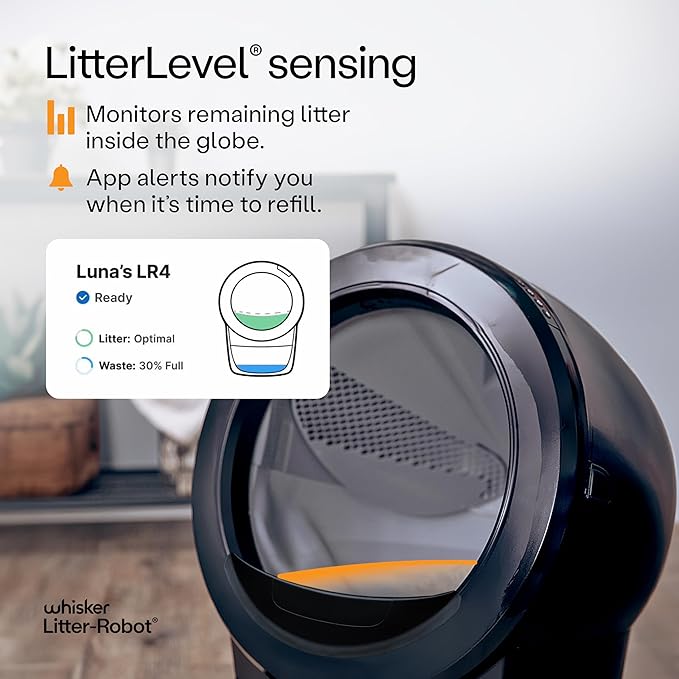 Litter-Robot 4 Supply & Accessory Bundle by Whisker, Black- Automatic Self-Cleaning Cat Litter Box, Includes Litter-Robot 4, Ramp, Mat, 3 OdorTrap Packs, 10 Liners, 30 Wipes, & 2 Carbon Filters