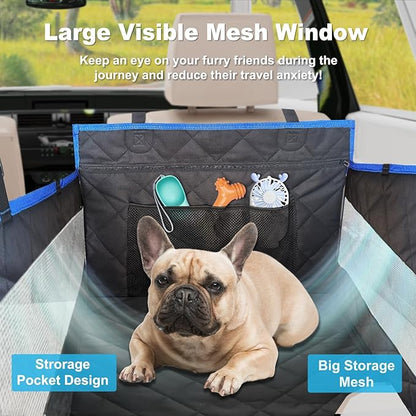 Back Seat Extender for Dogs (Black Blue S)