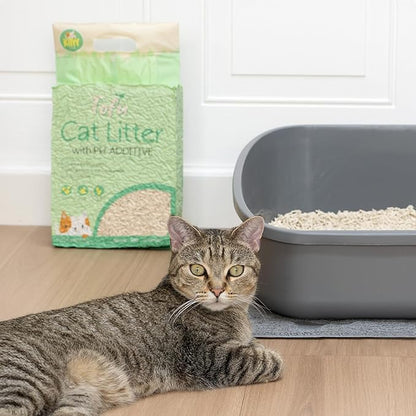 Kitty City pH Detecting Tofu Cat Litter, 100% Natural Plant-Based Formula, Fast Clumping, Low Dust, Flushable & Super Absorbent, 6 lb