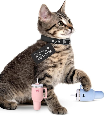 Kitty Cup Catnip Toy - Easter & Birthday Cat Gift Toy with Catnip & Crinkle, Funny Gift for Girl Indoor Kitten (Chambray Blue)