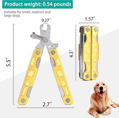 【Closeout】Heavy Duty Dog Nail Clippers for Thick Nail 【Cut Nails Like Butter】, Quite Sharp Pet Nail Clippers for Large Dogs, Easy & Safe Dog Nail Trimmer for Large Medium Small Dogs Cat with Nail File