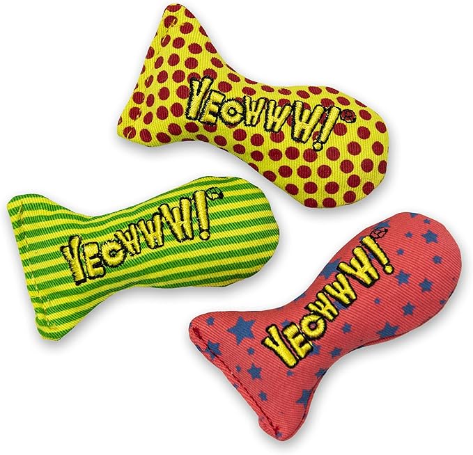 Yeowww! Stinkies Catnip Toy, Dots (Pack of 2)