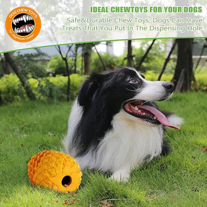 Upgrade Dog Toys for Large Dogs, Dog Chew Toys for Medium Large Dogs to Keep Them Busy,Dogs Dental Chew Clean Dispensing Toys Pineapple Shape Design