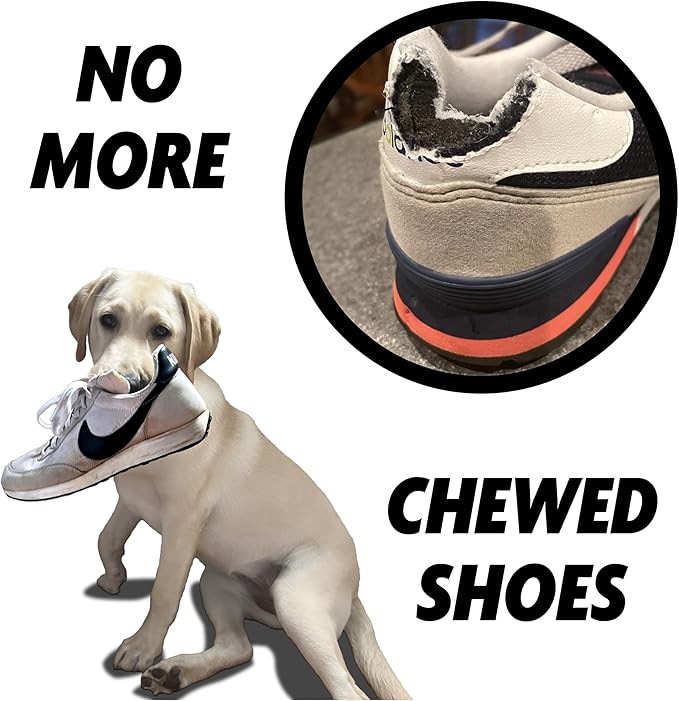 Shoe Dog Toy for Aggressive Chewers - Realistic Sneaker Heavy-Duty Toy for Small, Medium, Large Dogs - Tough Chew Toy - Cement Gray