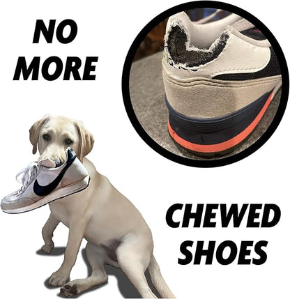 Shoe Dog Toy for Aggressive Chewers - Realistic Sneaker Heavy-Duty Toy for Small, Medium, Large Dogs - Tough Chew Toy - Cement Gray