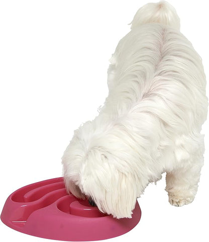 Kruuse Buster DogMaze Mini Pink Bowl – Non-Toxic Interactive Slow Feeder for Better Digestion & Energy
