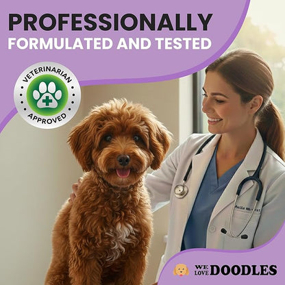 We Love Doodles Dog Wipes - Deodorizing & Cleaning Pet Wipes, for Coat, Face, Paws, Butt, & Body, Dog Essentials & Grooming Supplies, Made in USA, Lavender (100 Count)