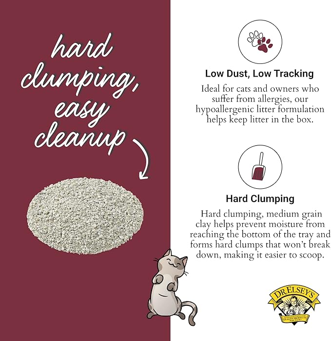 Dr. Elsey's Premium Clumping Cat Litter, Unscented | 99.9% Dust-Free | Low Tracking | Hard Clumping | Superior Odor Control