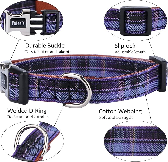 Faleela Soft &Comfy Bowtie Dog Collar,Detachable and Adjustable Bow Tie Collar,for Small Medium Large Pet (Purple, Medium (Pack of 1))