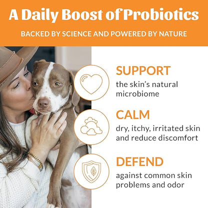 SKOUT'S HONOR Probiotic Pet Deodorizer Spray- Hydrating Daily-Use with Avocado Oil & Omega-3s, Microbiome Friendly Certiified, Paraben & Sulfate-Free, 97% Natural, 8oz, Honeysuckle, 2-Pack