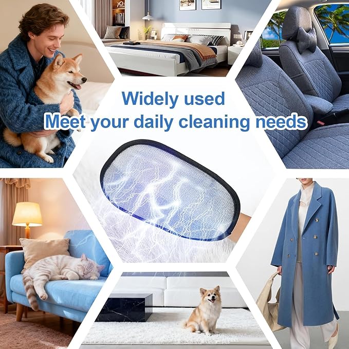 Pet Hair Removal Glove for Cats and Dogs,Premium Upgraded Reusable Electrostatic Pet Hair Gloves, Brush Pet Hair Remover Tool for Clothing, Laundry, Couch, Carpet, Car Seat