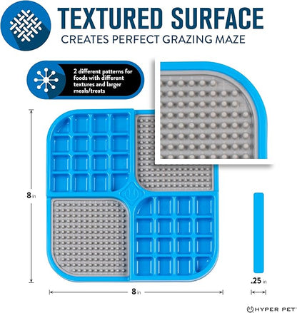 Hyper Pet IQ Treat Lick Mat for Dogs & Cats | Dog & Cat Slow Feeder & Enrichment Toy | Made in USA