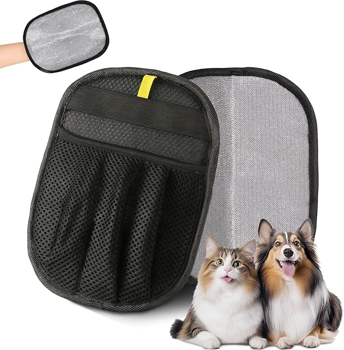 Pet Hair Removal Glove for Dogs and Cats,Upgraded Reusable Five-Finger Electrostatic Pet Hair Glove,Reusable Pet Hair Remover Tool for Couch, Carpet, Car Seat, Laundry & Clothing