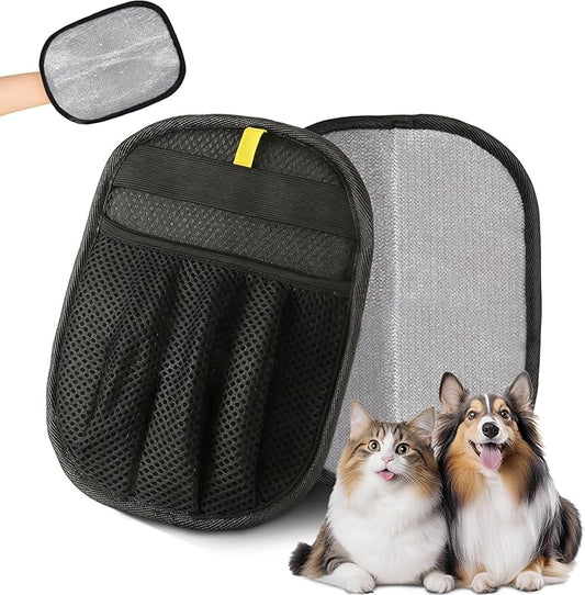 Pet Hair Removal Glove for Dogs and Cats,Upgraded Reusable Five-Finger Electrostatic Pet Hair Glove,Reusable Pet Hair Remover Tool for Couch, Carpet, Car Seat, Laundry & Clothing