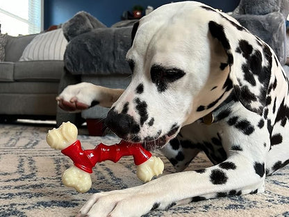 Nylabone Double Bone Power Chew Toy for Dogs, Dog Toys for Aggressive Chewers, Bacon Flavor, Medium - Up to 35 lbs, 1 Count