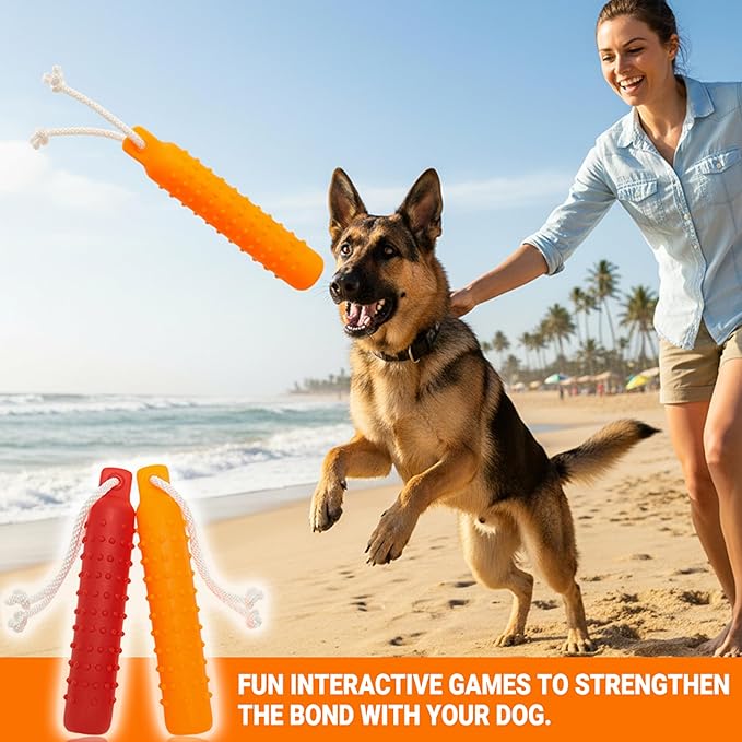 Dog Float Toy - Interactive Training Bumper & Fetching Retrieving Dog Water Toys Dummy Outdoor - Lightweight for Float on the Water Pool Fetch Pet Toys for Small, Medium, Large Dogs