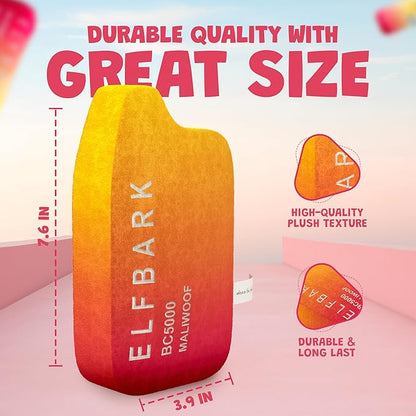 Puff Parody Dog Toy – Funny Squeaky Dog Toys for Interactive Play and Training – Durable, Easy to Clean, Birthday Gifts for Small, Medium and Large Dogs - Peach