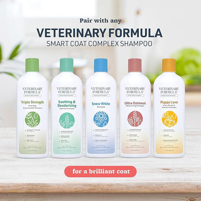 Veterinary Formula Smart Coat Complex Gloss & Glide Detangler, 8 Fl oz – Shine Builder, Conditioner Spray for Dogs – Quickly Detangles Matted Hair – with Silk Protein and Antioxidants