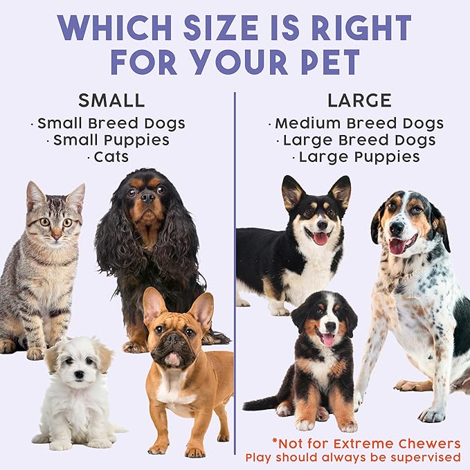 Awoo Flying Saucer Toy - 3-in-1 Silicone Dog Treat Puzzle, Lick Mat and Slow Feeder - for Wet and Dry Food - Dishwasher Safe Pet Toy - Enrichment Game for Dogs from 30 to 90 lbs - Large (Lavender)