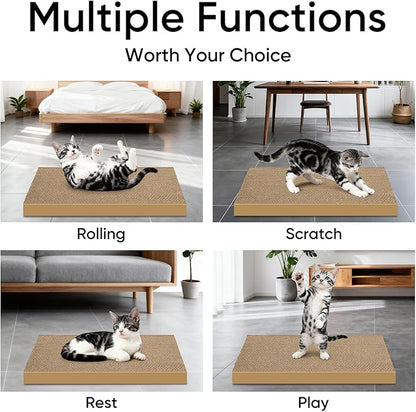 AGYM Cat Scratchers 6 Packs Refill Cat Scratching Pad Cardboard for Indoor Cats and Kitten, All Breeds Cat Scratch Pad Board Easy for Cats to Scratch
