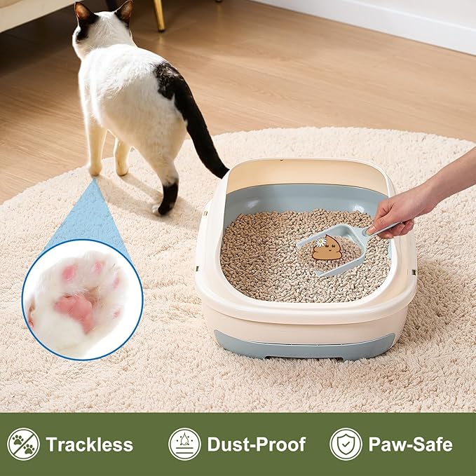 Cat Litter Pellets Exclusively for Double Layer Cat Litter Box, Super Odor Control Zeolite Litter, Non Clumping Cat Litter, Low-Tracking, Low Consumption, Unscented (3.6lb x 3)