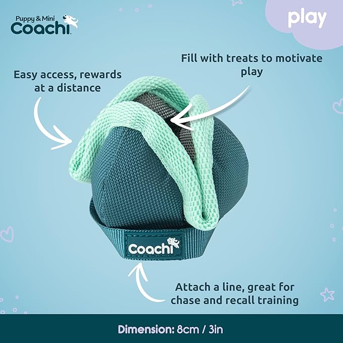 Coachi Puppy & Mini Chase & Treat - Great for Play & Chase, Agility & Distance Training, Encourages Interaction, Good for Motivating, Distance Reward Training & Retrieval. Suitable for Dogs & Puppies